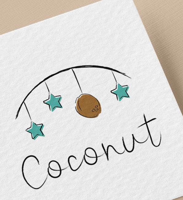 logo et branding pour la marque Coconut